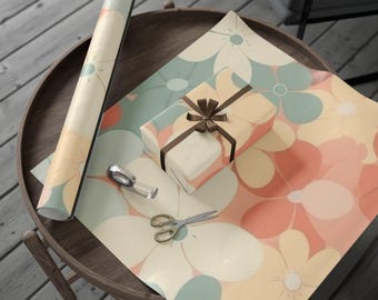 Inpakpapier met kawaii-bloemblaadje, unieke cadeauverpakking, essentieel inpakpapier voor kerst, inpakpapierrol, vakantie must-have