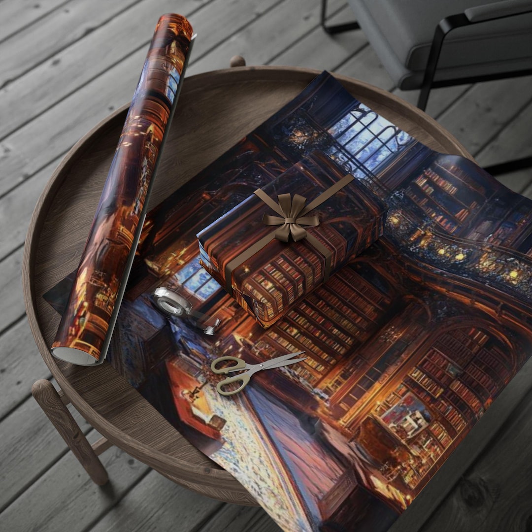 Magical Libraries Wrapping Papers, Unique Gift Wrap, Christmas ...