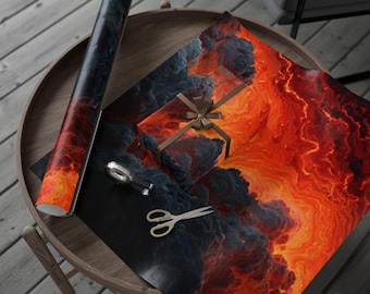Volcanic Rainstorm World Wrapping Papers, Unique Gift Wrap, Christmas Essential Wrapping Paper, Wrapping Paper Roll, Holiday Must Have