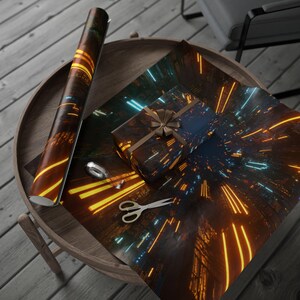 Code Warp Tunnel Geschenkpapier, Geschenkpapier, Geschenkpapierrolle, Weihnachten Must Have