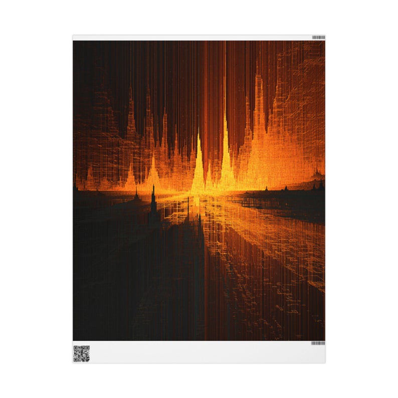 Papel de regalo Code Canyon Rift, envoltorio único, papel de regalo navideño imprescindible, rollo de papel de regalo, imprescindible para las fiestas. imagen 5