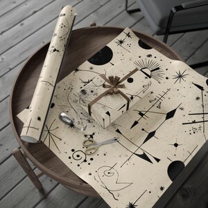 Papiery do pakowania Celestial Play Shapes, wyjątkowy papier do pakowania prezentów, niezbędny papier do pakowania na Boże Narodzenie, rolka papieru do pakowania, niezbędnik na święta