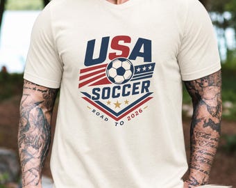 USA Soccer Shirt, Road to 2026 Comfort Colors Soccer Fan Tee