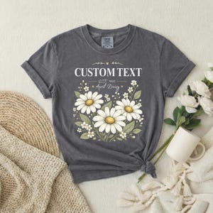 custom daisy name shirt cottagecore floral aesthetic