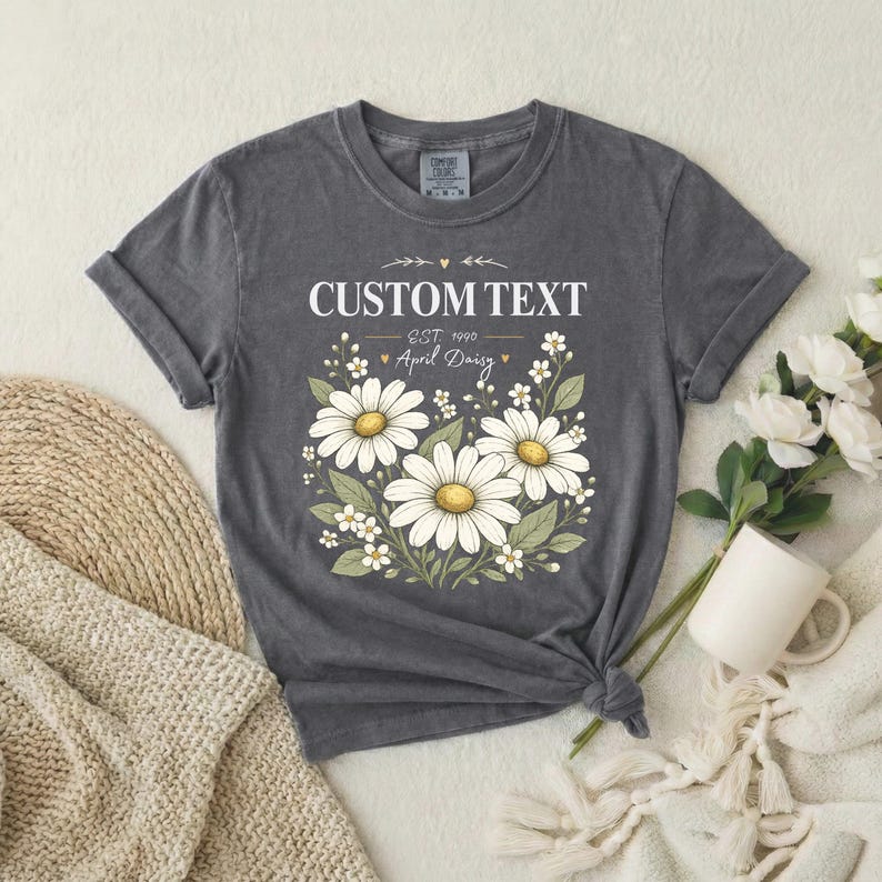 custom daisy name shirt cottagecore floral aesthetic