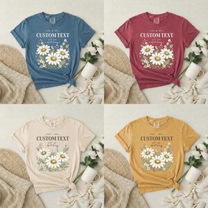 daisy aesthetic name tee custom gift idea floral