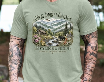 Great Smoky Mountains Shirt, Scenic Tennessee North Carolina Tee