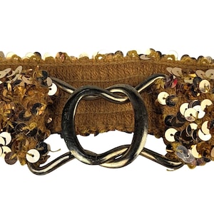 gold sequin belt for dress Mercury Gold Metal Belt - O/S Size - Women's Belts