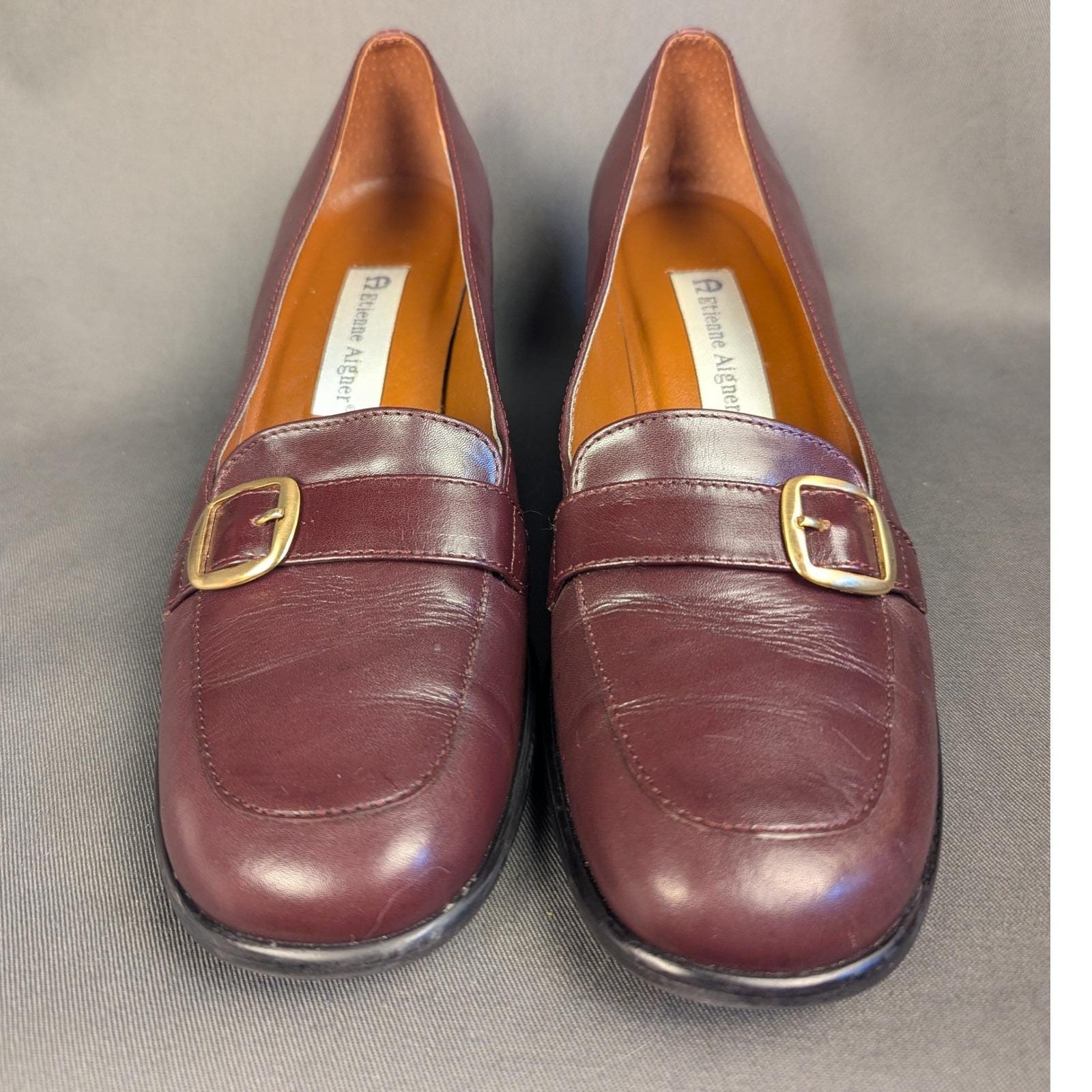 Antonio Melani Men’s Penny Loafers 7.5M Brown Leather Slip On Dress Shoes Burgundy Leather Loafers Women - Etsy main image 3