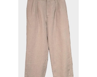 EUC ヴィンテージ ブルックスブラザーズ ビーチウェディングリゾート 100%リネン トラウザー 34x30 パンツ