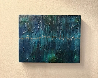 Inner Cave, 3D Textured Acrylic Painting, 7” × 5.5” Wood Panel
