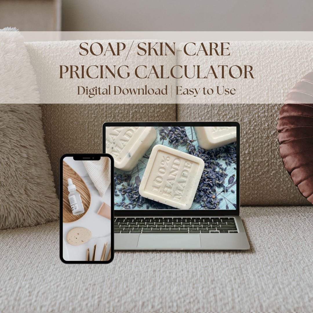 Soap Making Pricing Calculator Spreadsheet | Handmade Soap Cost ...