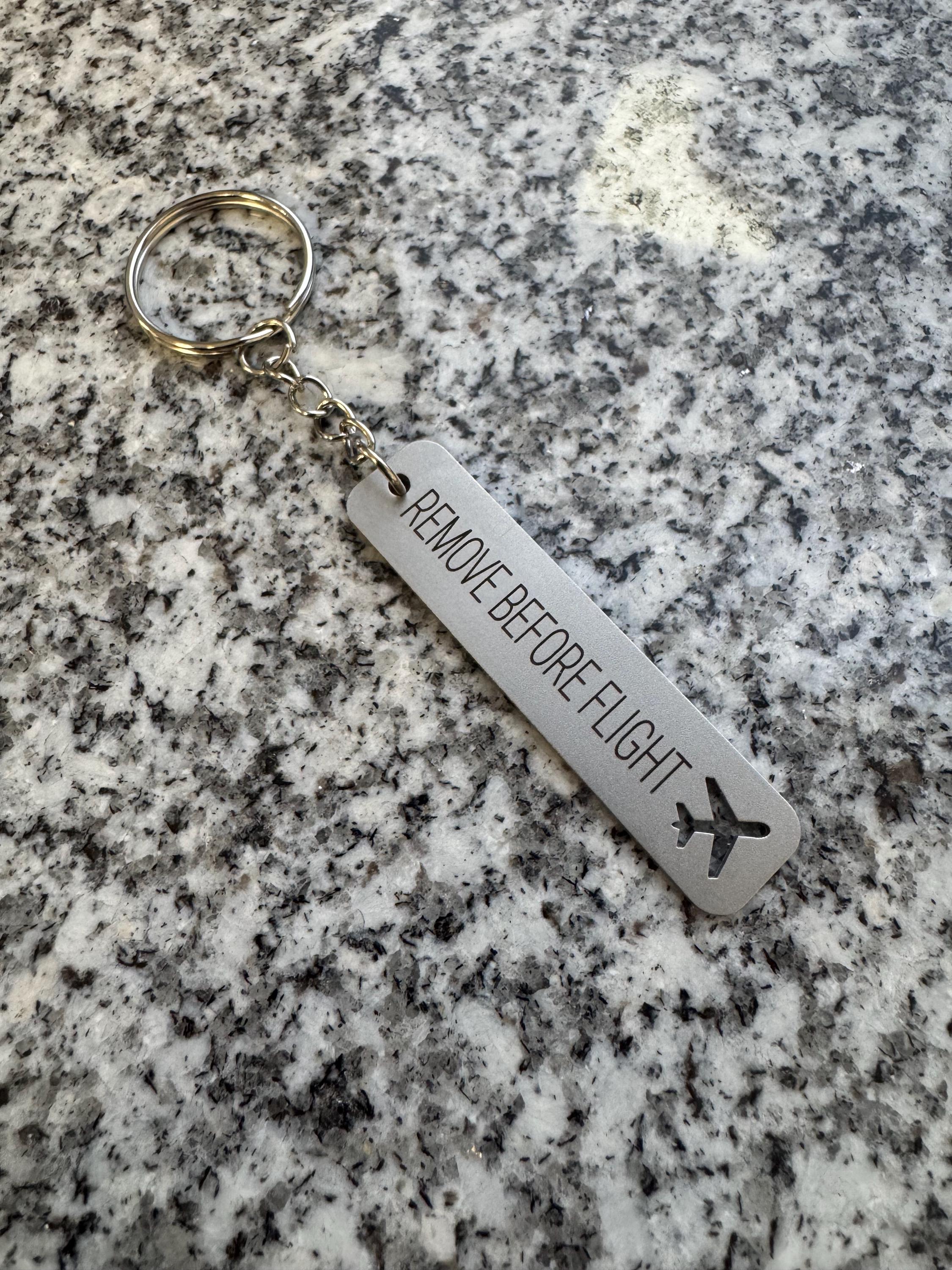 Custom Personalized Remove Before Flight Keychain, Personalized Pilot ...