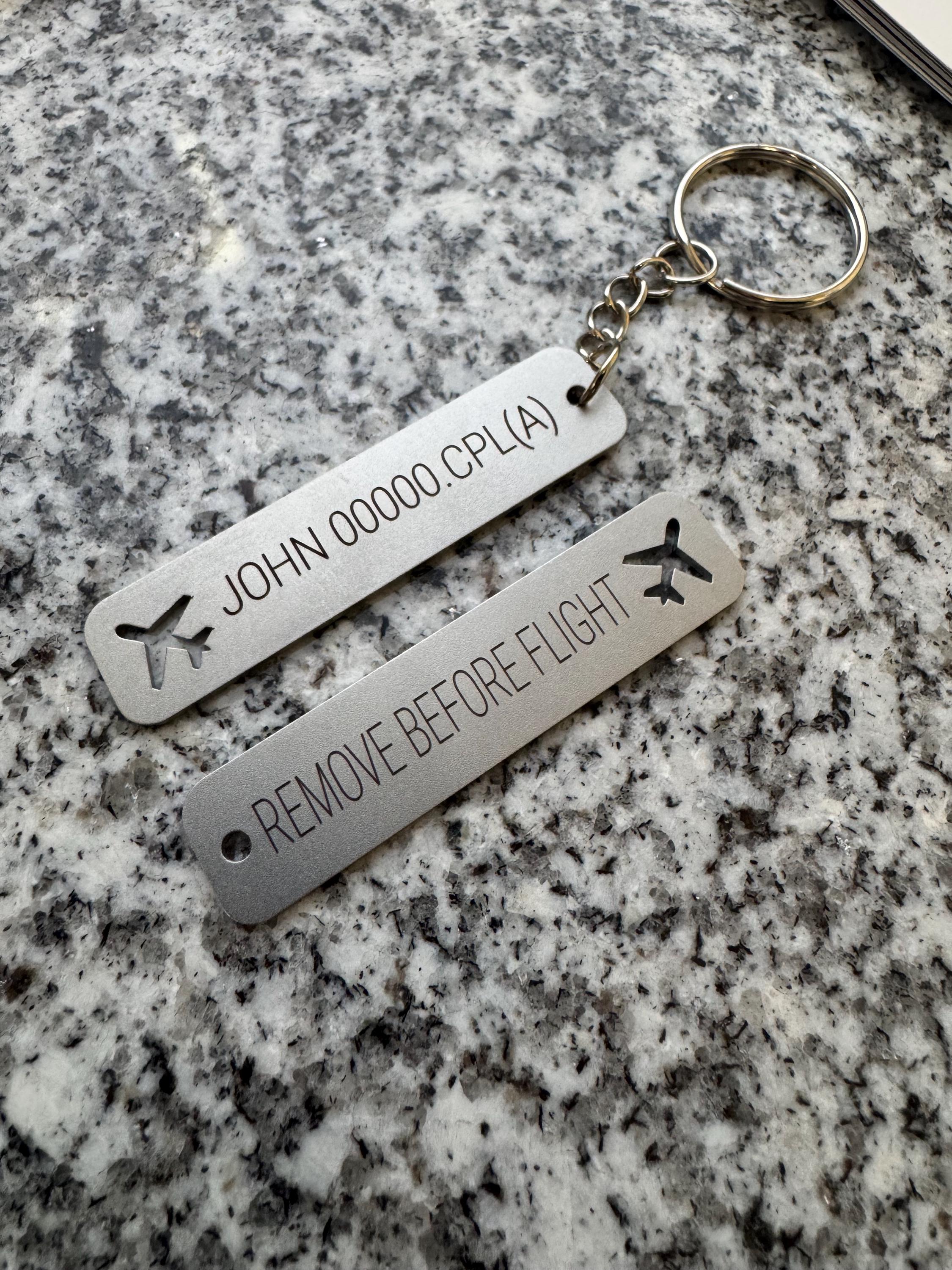 Custom Personalized Remove Before Flight Keychain, Personalized Pilot ...