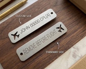 Custom Personalized Remove Before Flight Keychain, Personalized Pilot License Keychain, Aviation Gift, Engraved gift for him