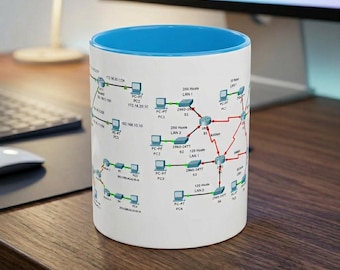 Network diagram | Colorful computer network. Cisco Packet Tracer