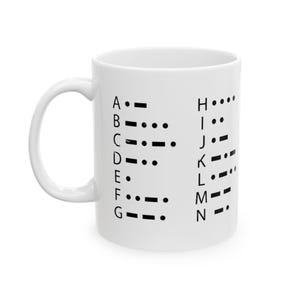 Morse Code Alphabet Mug | Ceramic 11oz