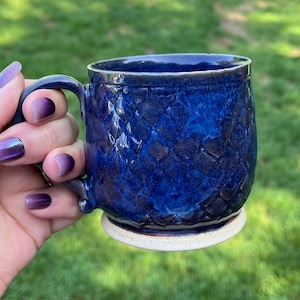 Dragon/Mermaid Scale Pottery Mug