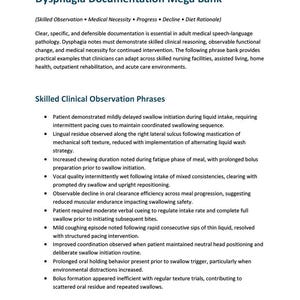 Dysphagia Toolkit for Slp's | Adult Swallowing Therapy Manual PDF ...