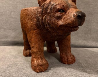 VTG Brown Bear Plant Stand Composite CabinCore CottageCore Mountains Decor