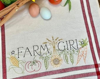 Farm Girl Embroidery Kit