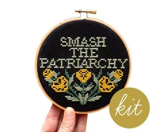 Smash The Patriarchy Cross-Stitch Kit