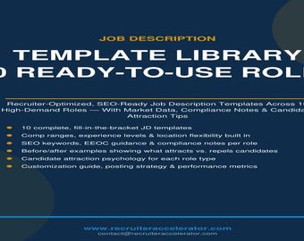 Job Description Template Library for Recruiters — 10 Professional JD Templates for Staffing Agencies