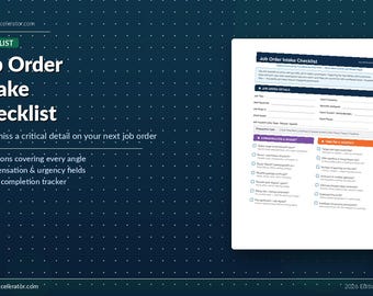 Recruiter Job Order Intake Checklist – Staffing Agency Client Questions (PDF Download)