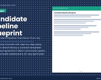 Candidate Pipeline Blueprint for Recruiters — Sourcing System for Staffing Agencies