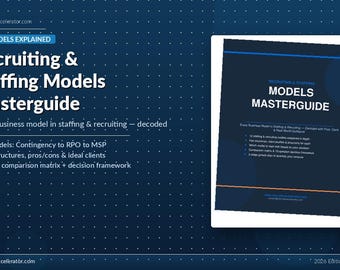 Recruiting Staffing Models Masterguide – Contingency, Retained, Contract, RPO (PDF Download)