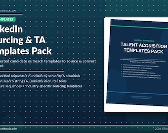LinkedIn Sourcing Templates Pack for Recruiters — Passive Candidate Outreach Messages
