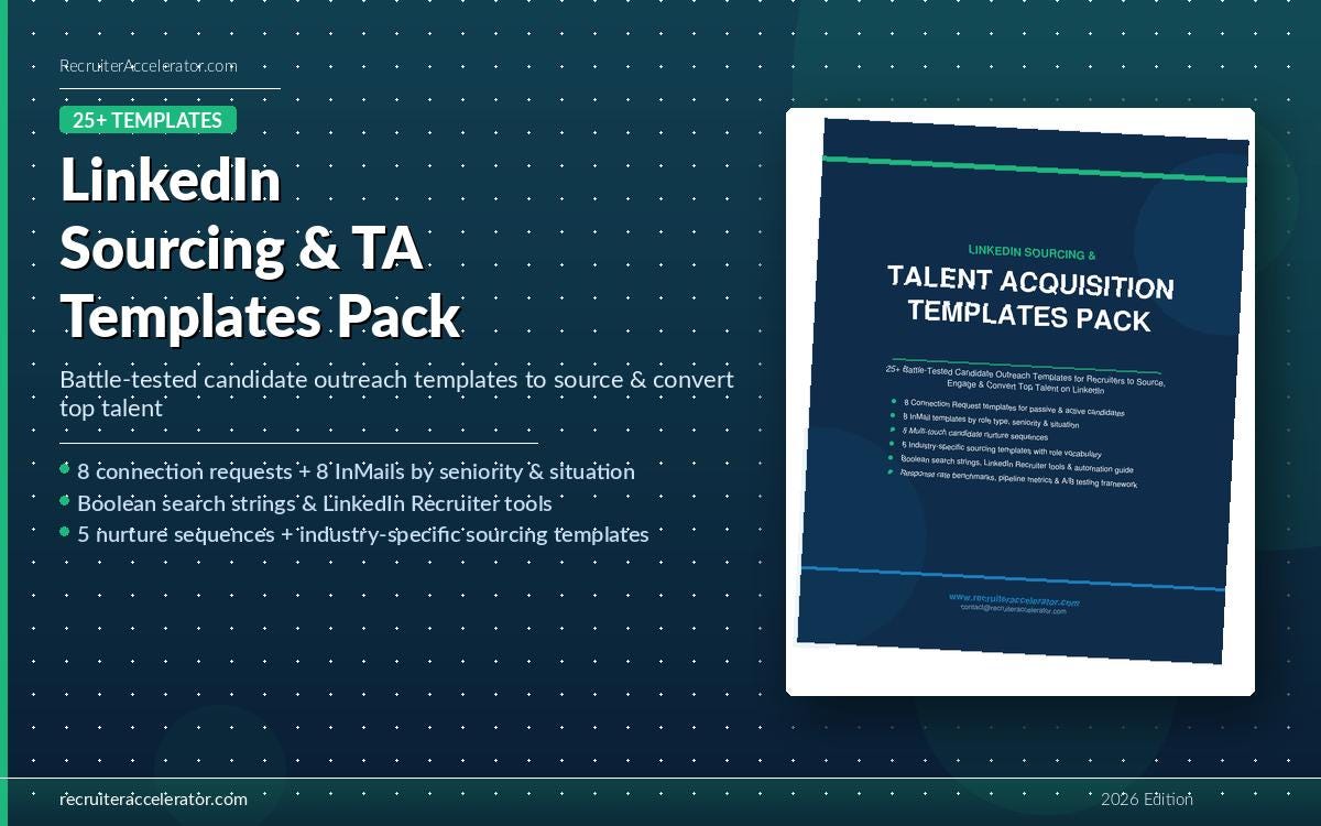Linkedin Sourcing Templates Pack for Recruiters — Passive Candidate ...