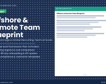Offshore & Remote Team Blueprint for Staffing Agencies — Build a Global Recruiting Operations Team