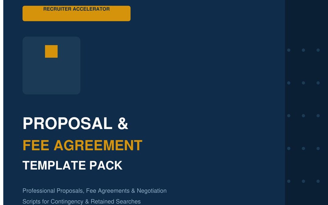 Proposal & Fee Agreement Template Pack for Recruiters — 3 Proposals + 2 ...