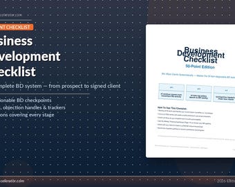 50-Point Business Development Checklist for Recruiters — Client Acquisition Action Plan for Staffing Agencies