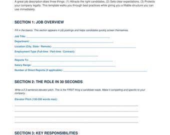 Job Description Template for Recruiters — Professional JD Format for Staffing Agencies