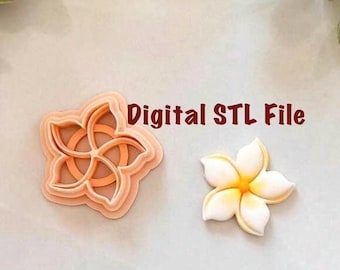 Plumeria Flower Clay Cutter | Digital STL File (Personal Use)