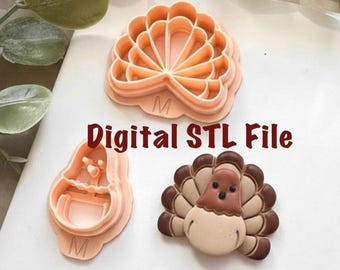 Turkey Clay Cutter | Fall Animal STL File (Digital Download)