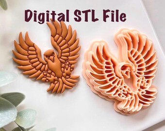 Detailed Eagle Clay Cutter | 2 Inch (50 mm) STL File (Digital Download)