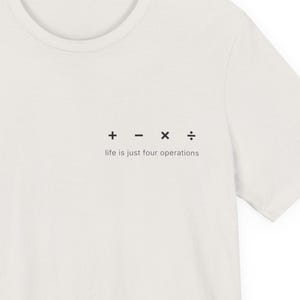 Minimal Math Shirt, Logic T Shirt, Funny Smart Shirt, Aesthetic Graphic Tee, Unisex Minimalist Shirt, Gift for Math Lovers