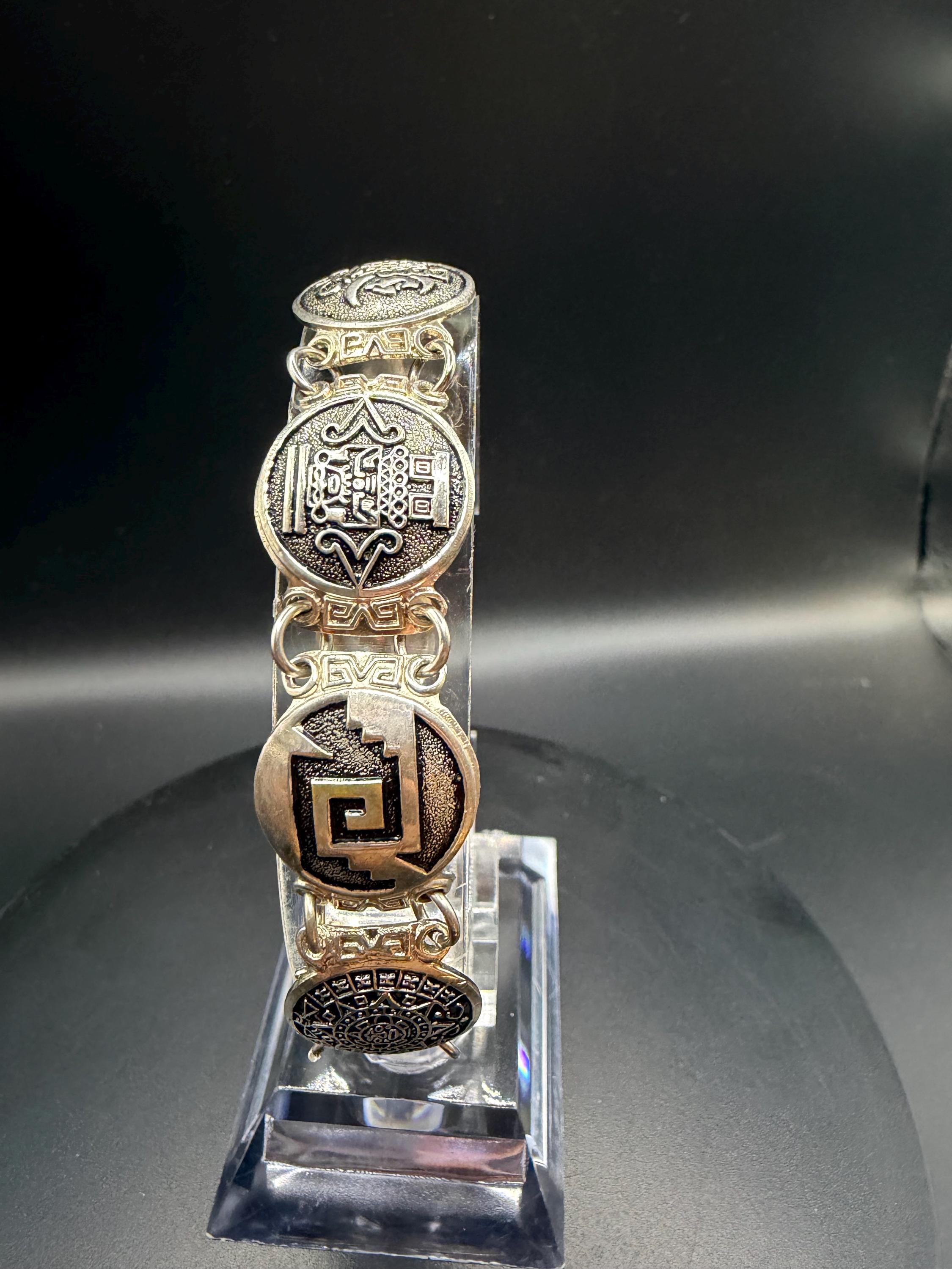 Mexican Silver Bracelet - Etsy
