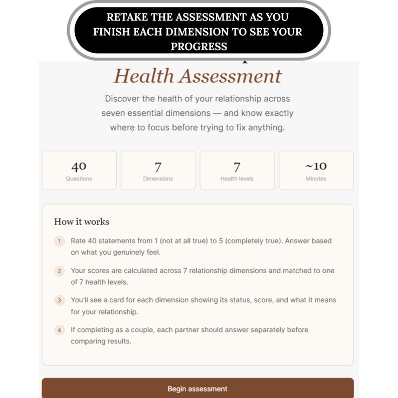 Pararbetsbok, personlig relationsbedömning, 7 dagliga övningar (digital nedladdningsbar PDF) bild 9