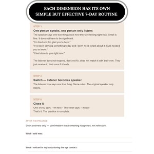 Pararbetsbok, personlig relationsbedömning, 7 dagliga övningar (digital nedladdningsbar PDF) bild 7