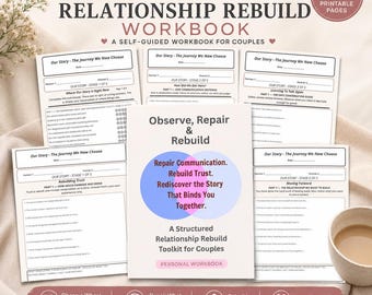 Couples Relationship Repair Workbook | Communication, Trust Rebuilding Toolkit (PDF)