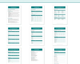 Travel Planning Command Center - The Trip Command System PDF Worksheets