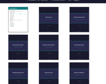 Debt Payoff Command Center: Complete Behavioral System with Tracker, Planner & Motivation Tools