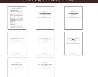 ADHD Craft Business Planner Printable, Neurodivergent Maker Organizer, Dopamine-Friendly Order & Finance Tracker
