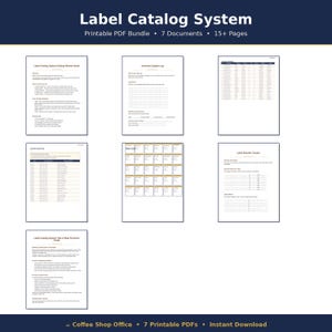 Label + Catalog System: Printable Labels, Inventory Log & Supply Catalog for Craft Supplies