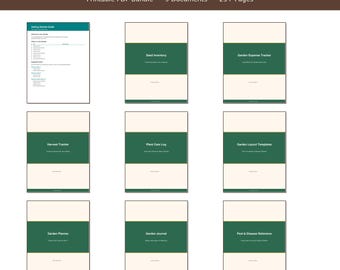 Garden Command Center - 9 PDF Digital Planning & Tracking System for Gardeners