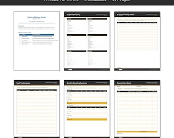 Craft Supply Reorder Tracker Printable | Inventory Management PDF (6 Documents)